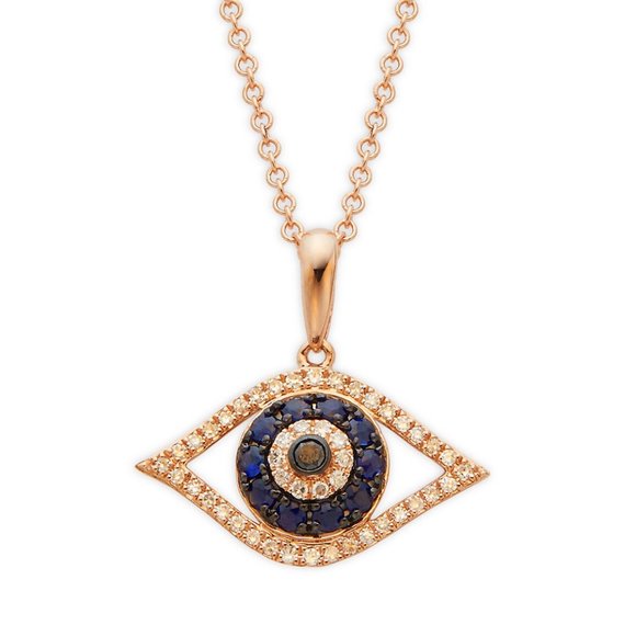 $1,505 EFFY Evil Eye Rose Gold Necklace Pendant